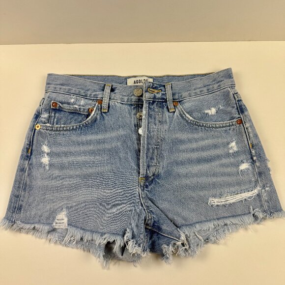 AGOLDE Parker Vintage Cut Off Shorts, Swapmeet Size 24 - Picture 2 of 7